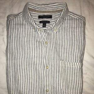 Banana Republic 100% Linen Short Sleeve Button Up